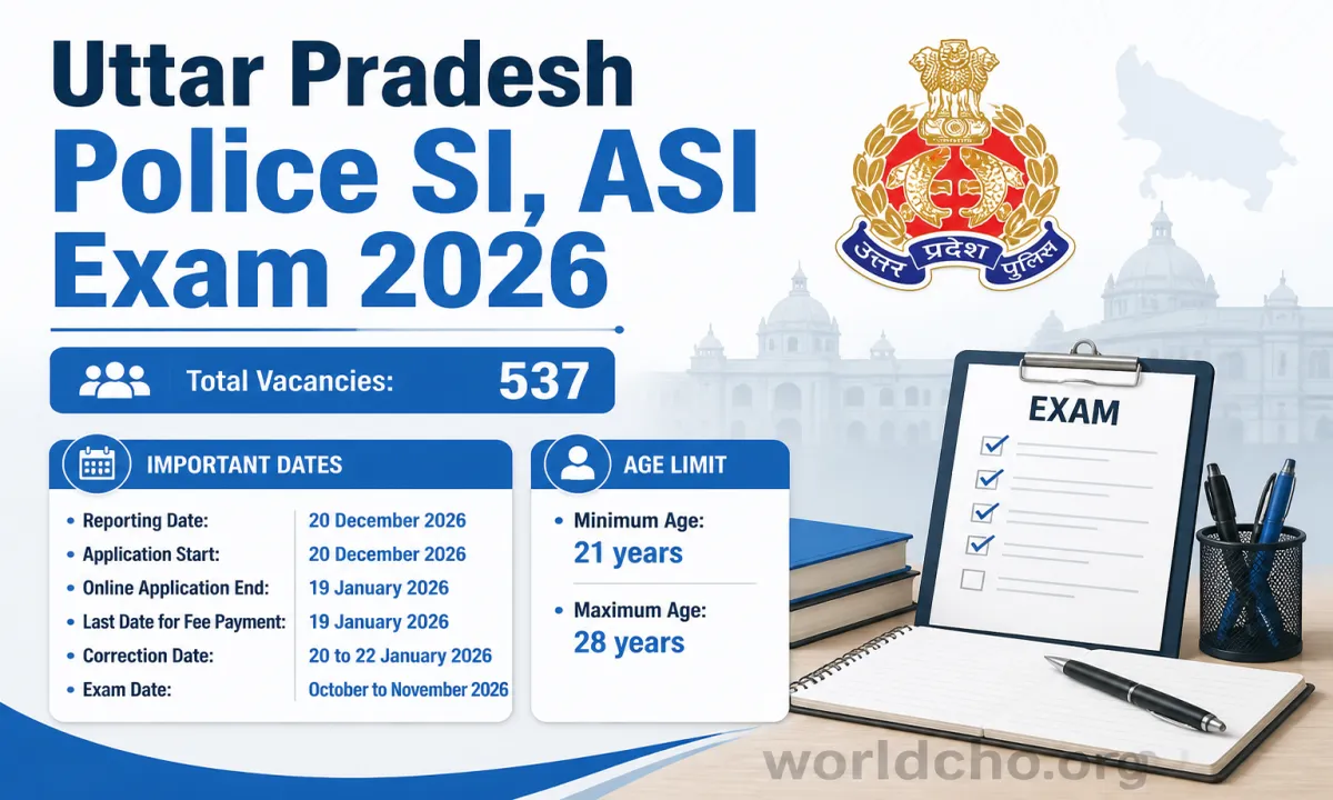 Uttar Pradesh Police Sub Inspector Recruitment 2026